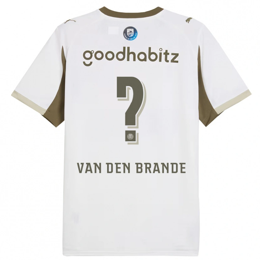 Danxen Hombre Camiseta Daan Van Den Brande #0 Blanco Gris Equipación Tercera 2025/26 La Camisa