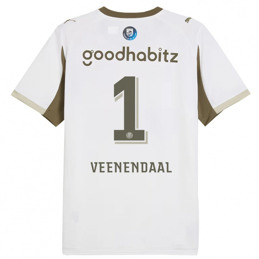 Danxen Hombre Camiseta Sari Van Veenendaal #1 Blanco Gris Equipación Tercera 2025/26 La Camisa