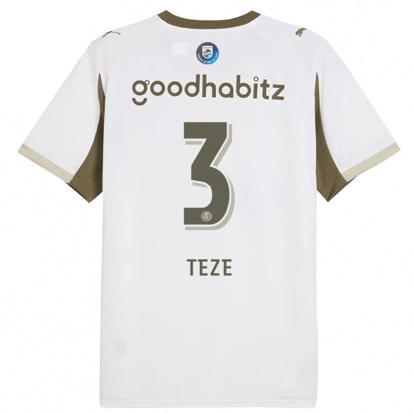 Danxen Hombre Camiseta Jordan Teze #3 Blanco Gris Equipación Tercera 2025/26 La Camisa