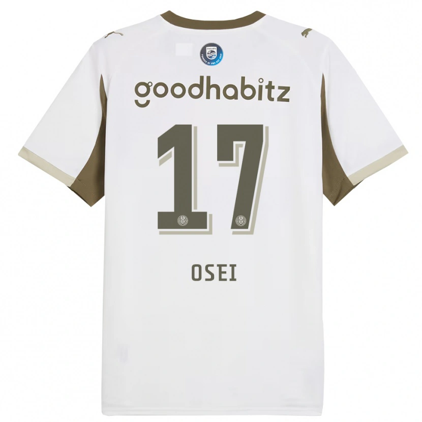 Danxen Hombre Camiseta Micaiah Osei #17 Blanco Gris Equipación Tercera 2025/26 La Camisa