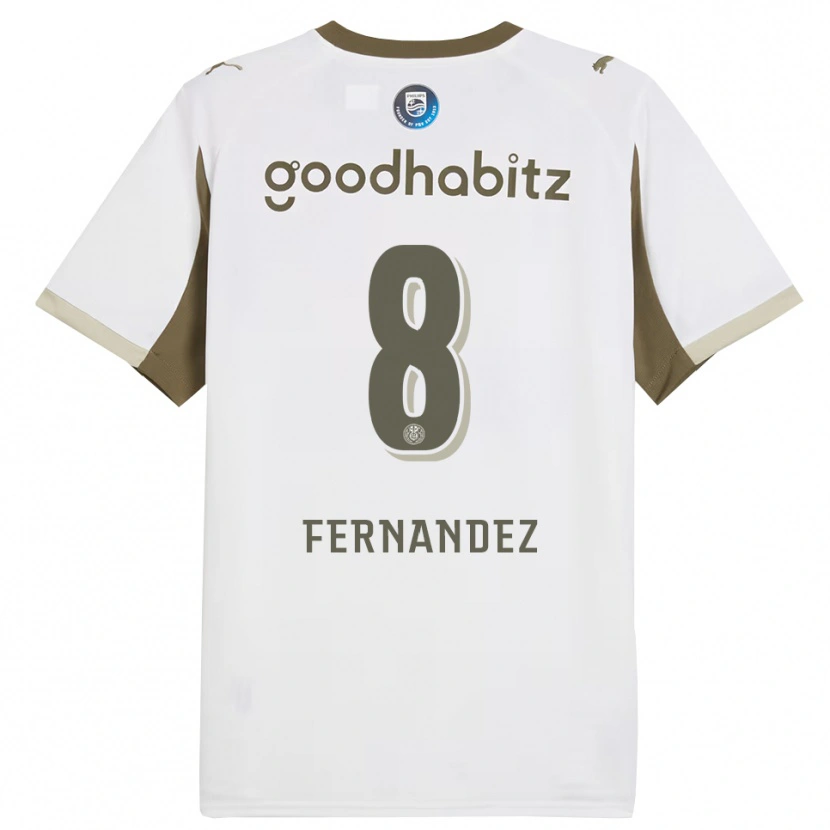 Danxen Hombre Camiseta Noah Fernandez #8 Blanco Gris Equipación Tercera 2025/26 La Camisa