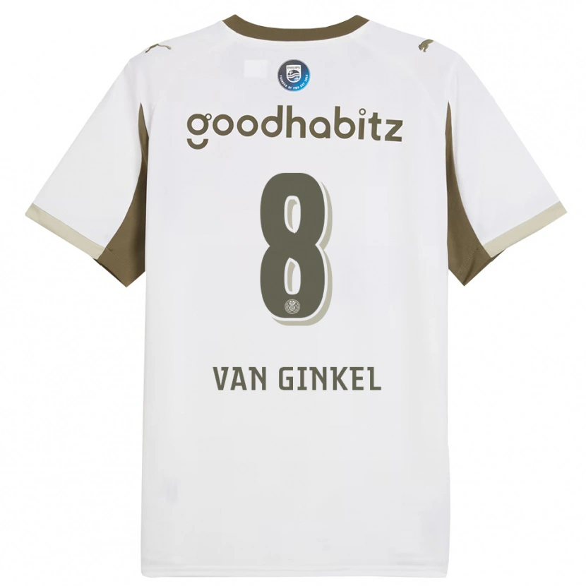 Danxen Hombre Camiseta Marco Van Ginkel #8 Blanco Gris Equipación Tercera 2025/26 La Camisa