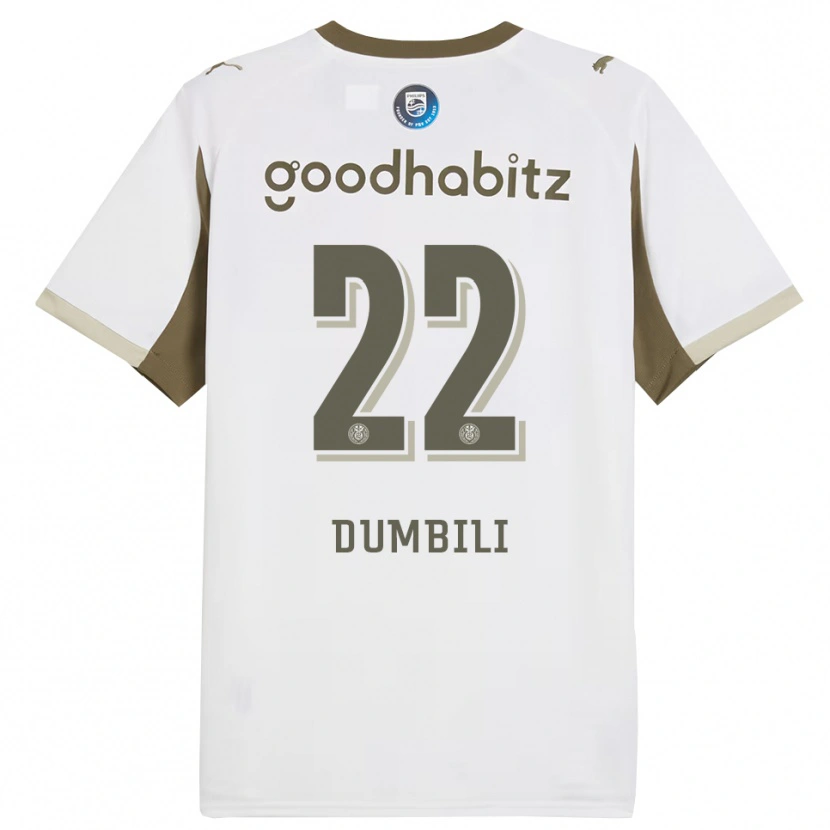 Danxen Hombre Camiseta Samuel Dumbili #22 Blanco Gris Equipación Tercera 2025/26 La Camisa