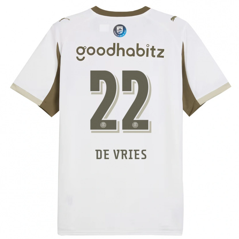 Danxen Hombre Camiseta Lyam De Vries #22 Blanco Gris Equipación Tercera 2025/26 La Camisa