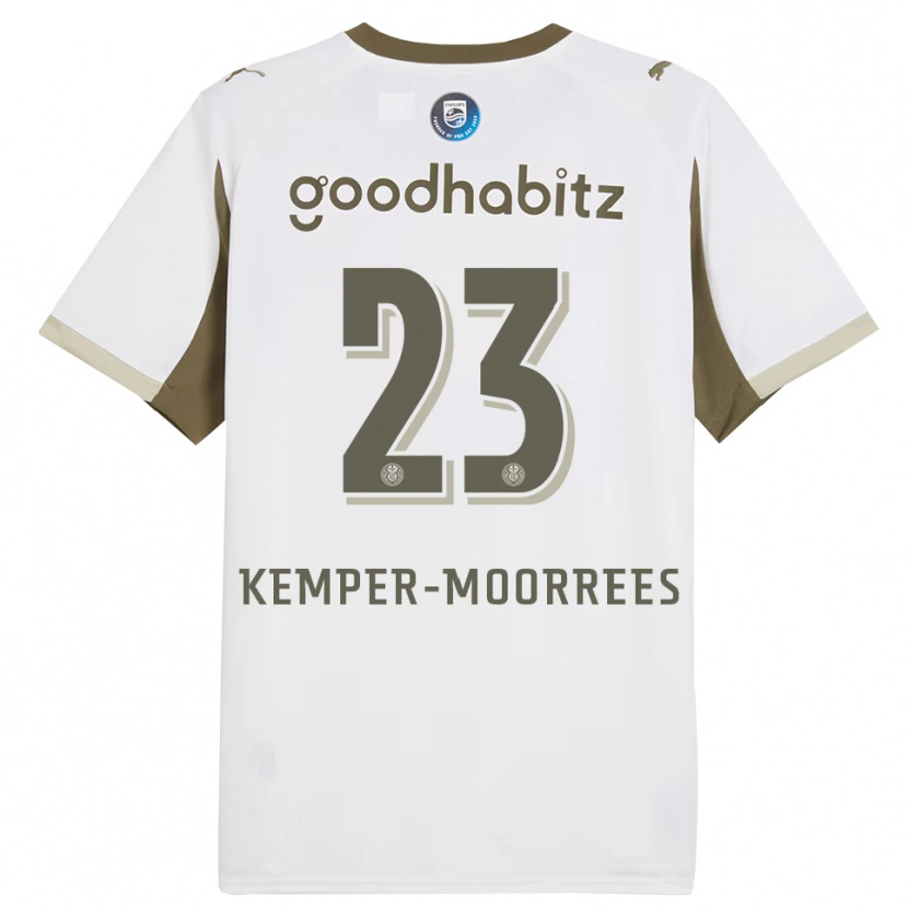 Danxen Hombre Camiseta Myrthe Kemper-Moorrees #23 Blanco Gris Equipación Tercera 2025/26 La Camisa