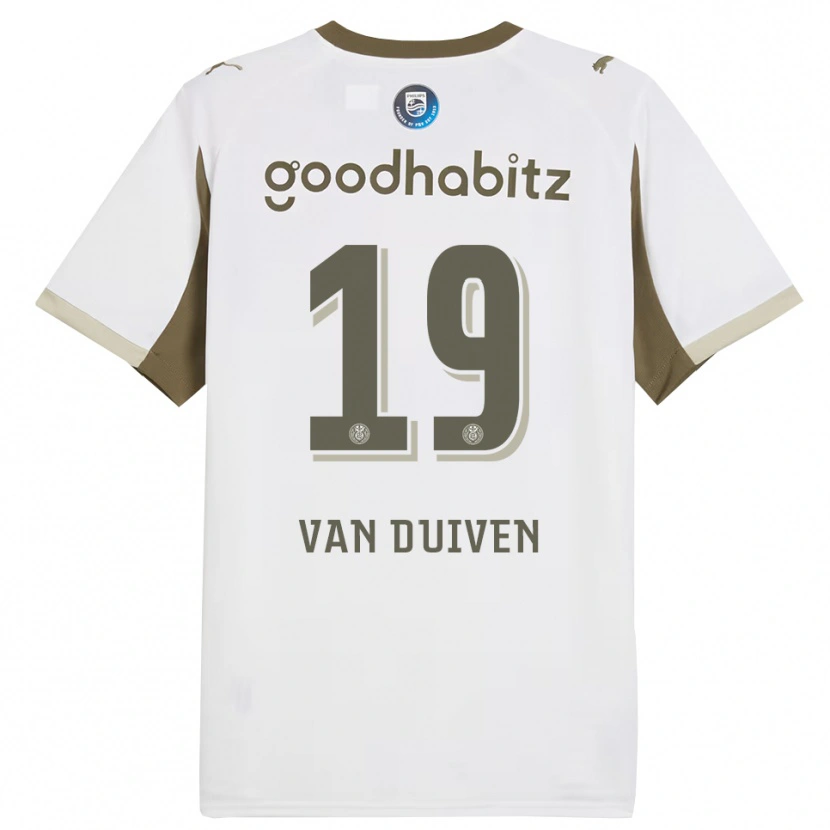 Danxen Hombre Camiseta Jason Van Duiven #19 Blanco Gris Equipación Tercera 2025/26 La Camisa