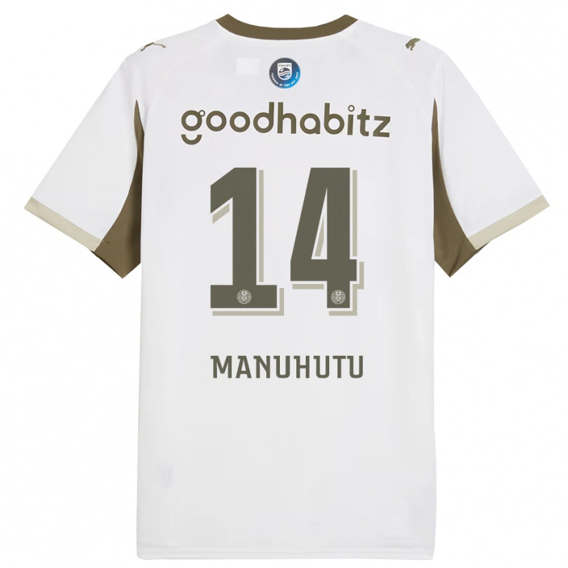 Danxen Hombre Camiseta Rivas Manuhutu #14 Blanco Gris Equipación Tercera 2025/26 La Camisa