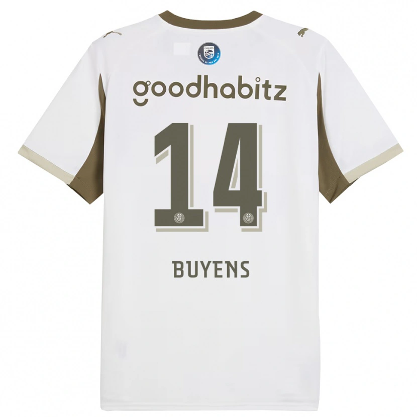 Danxen Hombre Camiseta Mathieu Buyens #14 Blanco Gris Equipación Tercera 2025/26 La Camisa
