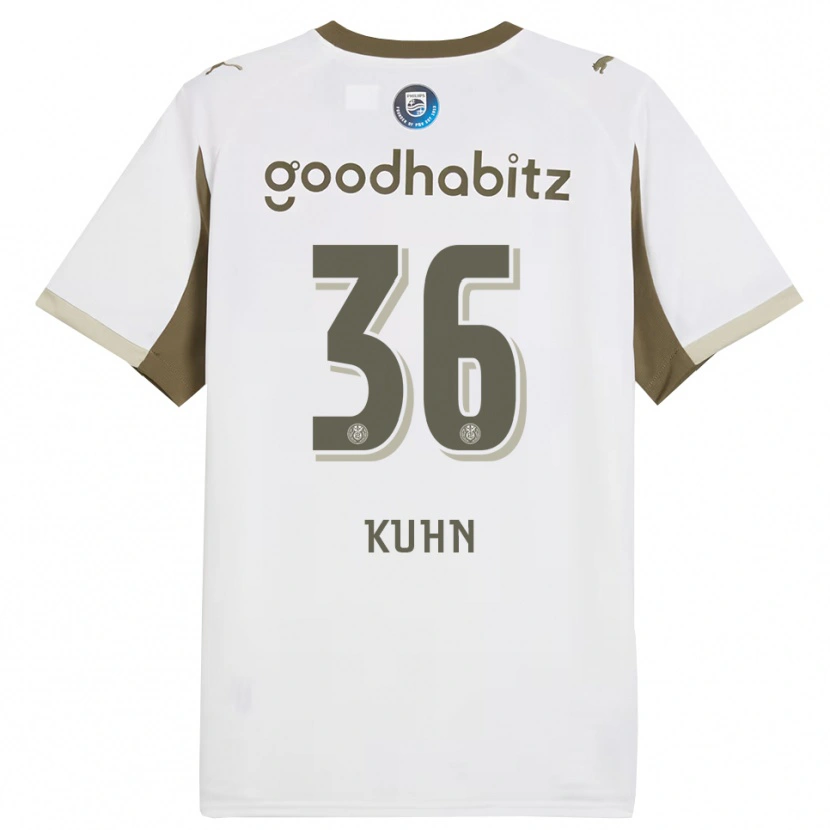 Danxen Hombre Camiseta Wessel Kuhn #36 Blanco Gris Equipación Tercera 2025/26 La Camisa