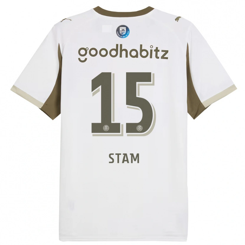 Danxen Hombre Camiseta Dyran Stam #15 Blanco Gris Equipación Tercera 2025/26 La Camisa