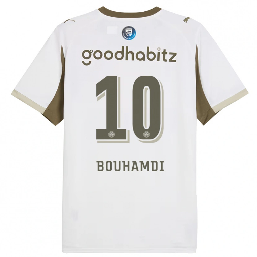 Danxen Hombre Camiseta Amir Bouhamdi #10 Blanco Gris Equipación Tercera 2025/26 La Camisa