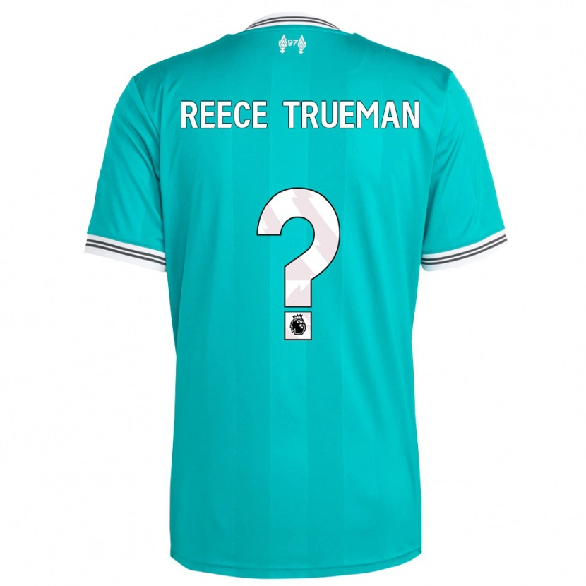 Danxen Hombre Camiseta Reece Trueman #0 Verde Blanco Equipación Tercera 2025/26 La Camisa
