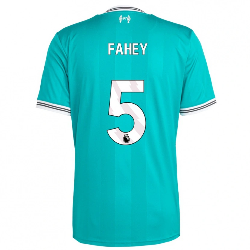 Danxen Hombre Camiseta Niamh Fahey #5 Verde Blanco Equipación Tercera 2025/26 La Camisa