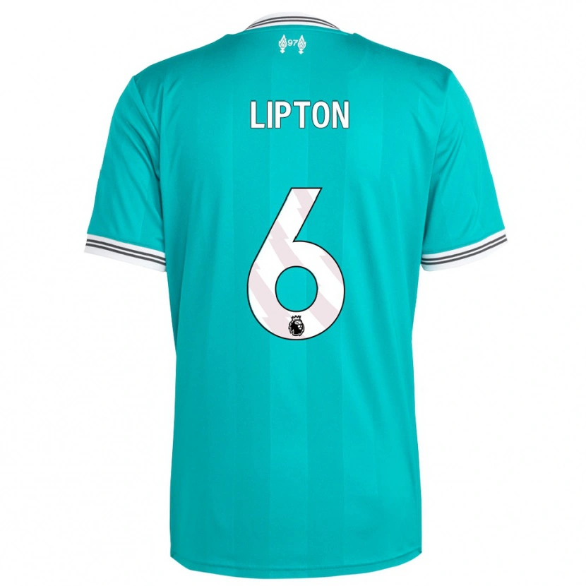 Danxen Hombre Camiseta Joe Lipton #6 Verde Blanco Equipación Tercera 2025/26 La Camisa