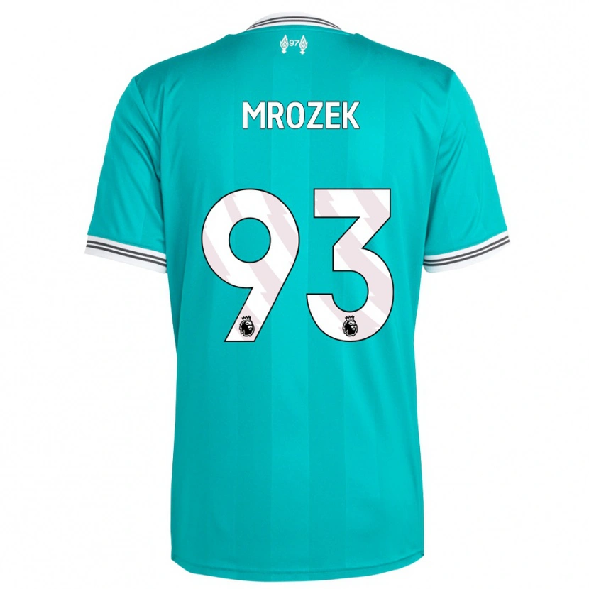 Danxen Hombre Camiseta Fabian Mrozek #93 Verde Blanco Equipación Tercera 2025/26 La Camisa