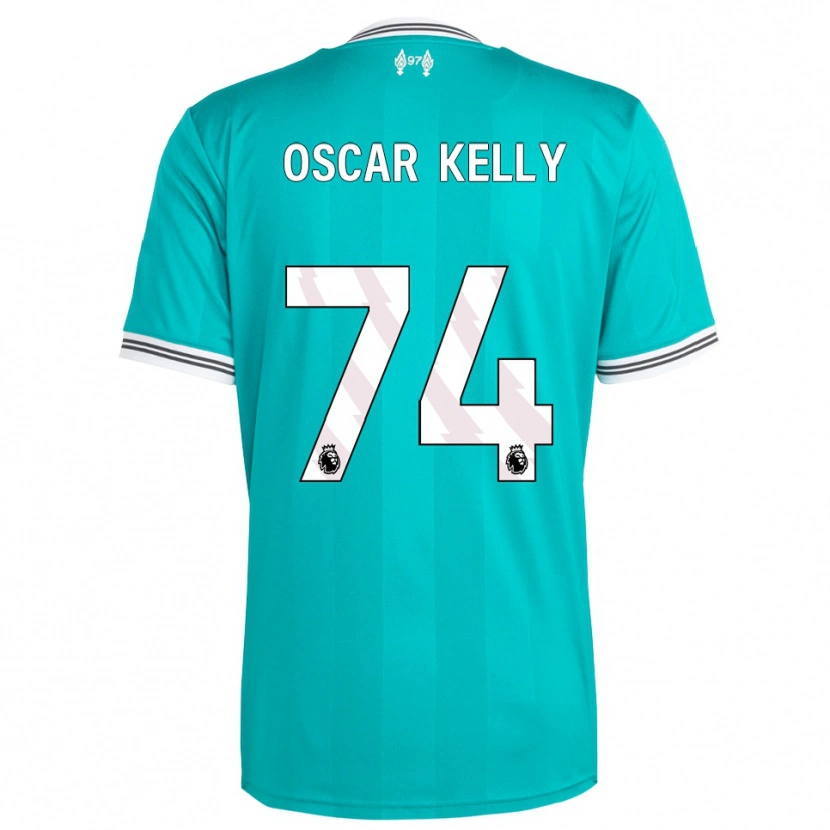 Danxen Hombre Camiseta Oscar Kelly #74 Verde Blanco Equipación Tercera 2025/26 La Camisa