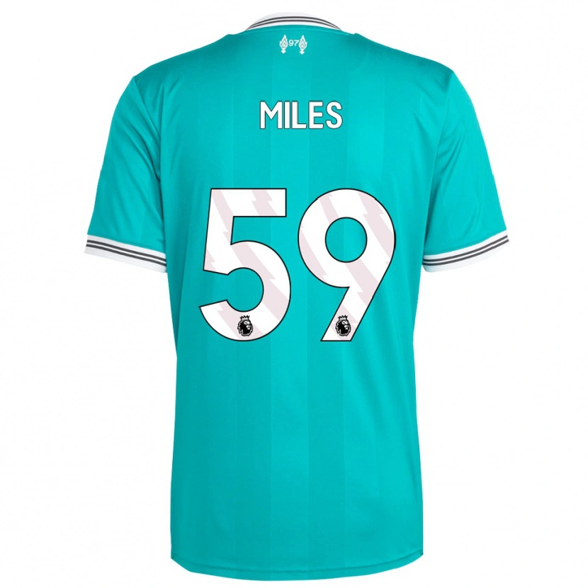 Danxen Hombre Camiseta Terence Miles #59 Verde Blanco Equipación Tercera 2025/26 La Camisa