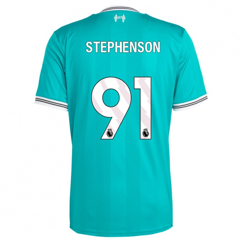 Danxen Hombre Camiseta Luca Stephenson #91 Verde Blanco Equipación Tercera 2025/26 La Camisa