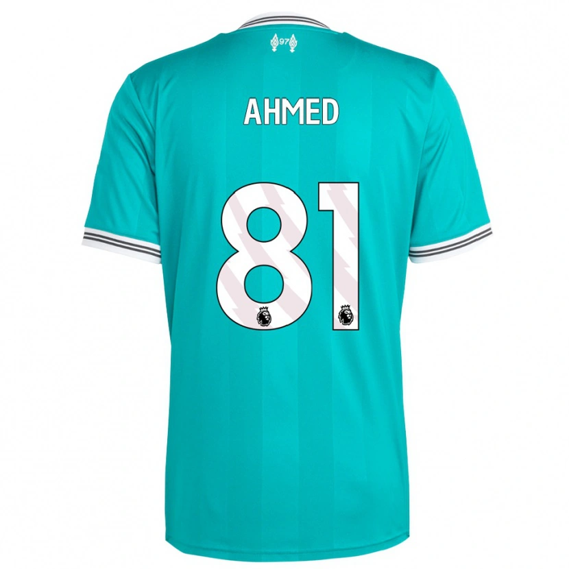 Danxen Hombre Camiseta Kareem Ahmed #81 Verde Blanco Equipación Tercera 2025/26 La Camisa