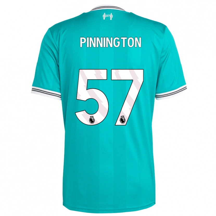 Danxen Hombre Camiseta Carter Pinnington #57 Verde Blanco Equipación Tercera 2025/26 La Camisa