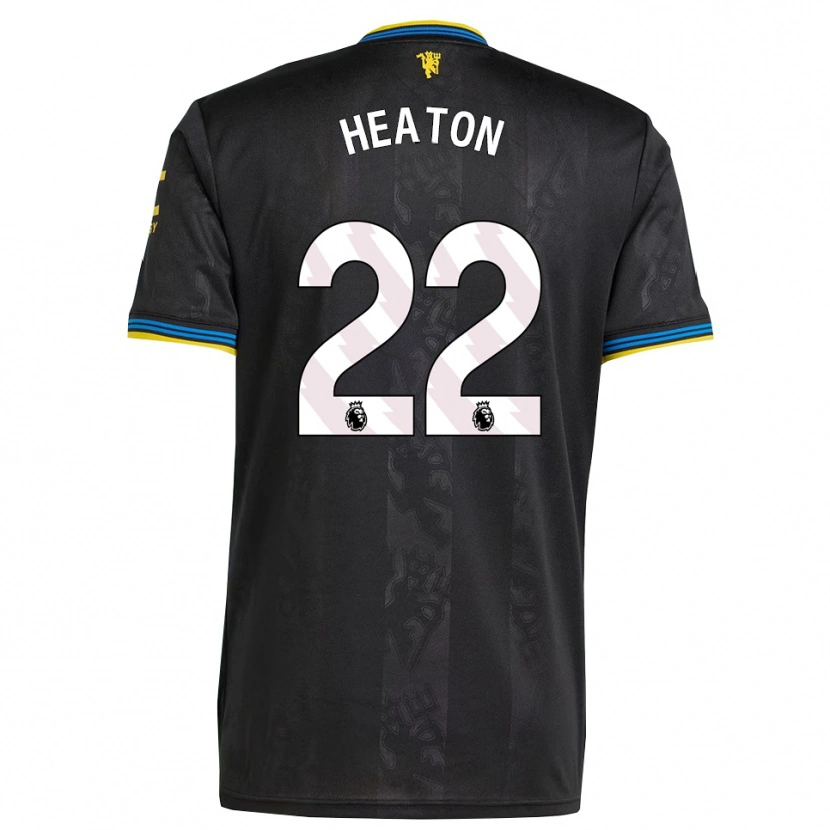 Danxen Hombre Camiseta Tom Heaton #22 Negro Amarillo Azul Equipación Tercera 2025/26 La Camisa