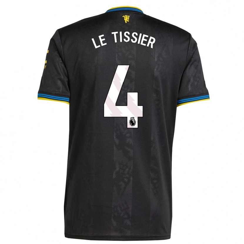 Danxen Hombre Camiseta Maya Le Tissier #4 Negro Amarillo Azul Equipación Tercera 2025/26 La Camisa