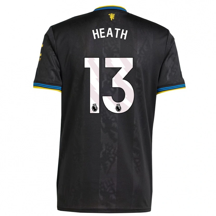 Danxen Hombre Camiseta Fred Heath #13 Negro Amarillo Azul Equipación Tercera 2025/26 La Camisa