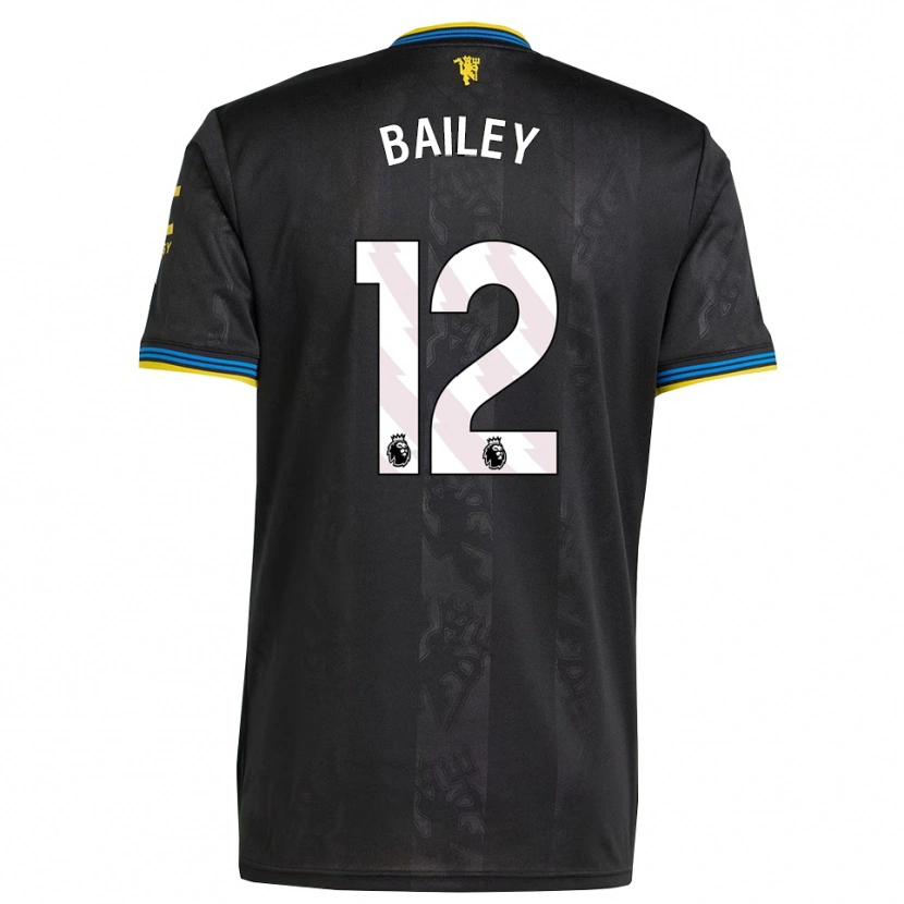 Danxen Hombre Camiseta James Bailey #12 Negro Amarillo Azul Equipación Tercera 2025/26 La Camisa