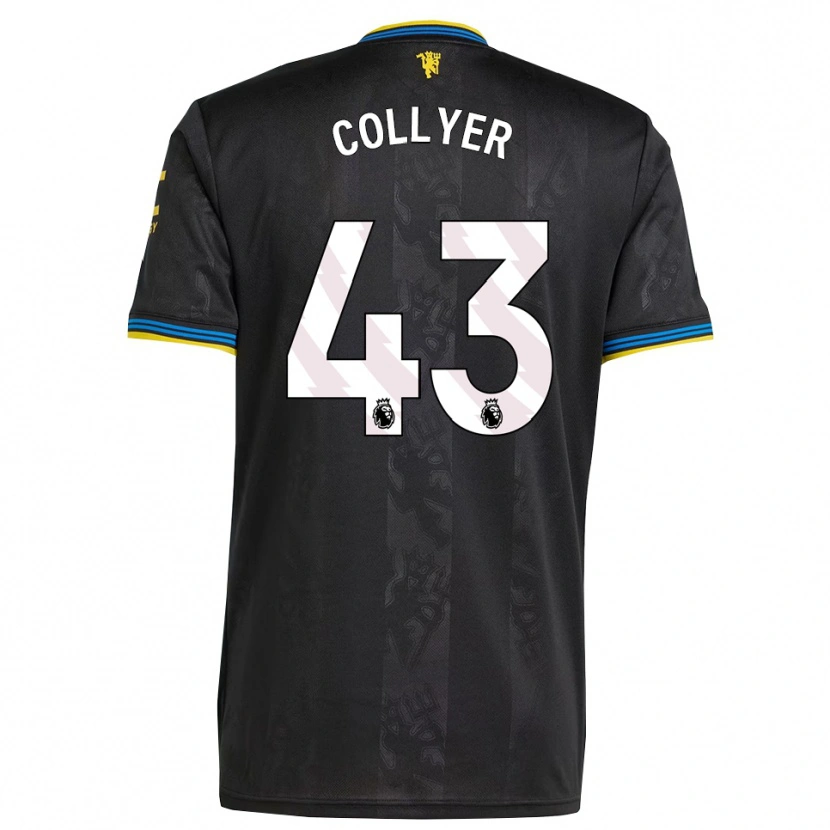 Danxen Hombre Camiseta Toby Collyer #43 Negro Amarillo Azul Equipación Tercera 2025/26 La Camisa