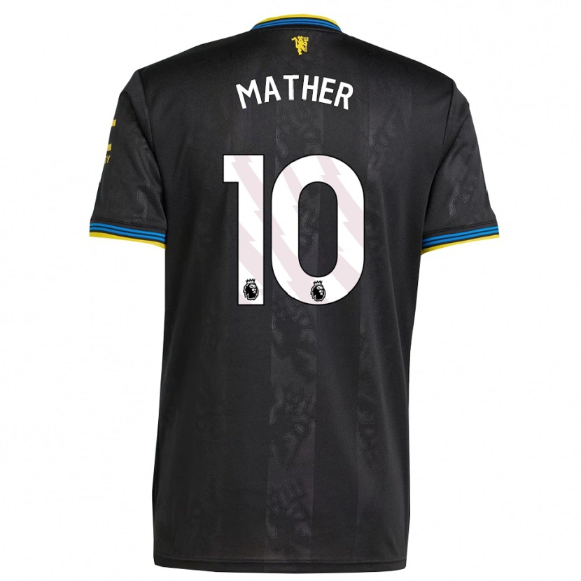 Danxen Hombre Camiseta Sam Mather #10 Negro Amarillo Azul Equipación Tercera 2025/26 La Camisa