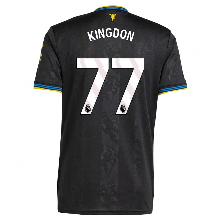 Danxen Hombre Camiseta Jack Kingdon #77 Negro Amarillo Azul Equipación Tercera 2025/26 La Camisa