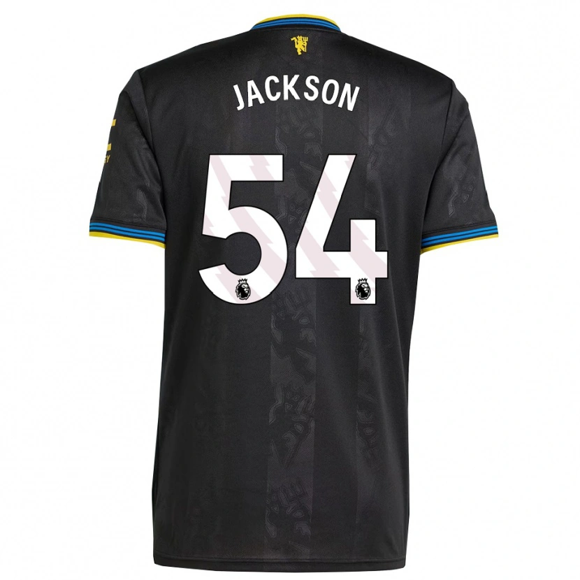 Danxen Hombre Camiseta Louis Jackson #54 Negro Amarillo Azul Equipación Tercera 2025/26 La Camisa