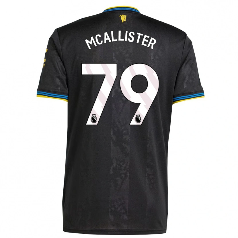 Danxen Hombre Camiseta Finley Mcallister #79 Negro Amarillo Azul Equipación Tercera 2025/26 La Camisa