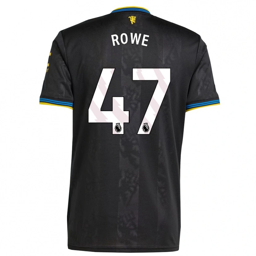 Danxen Hombre Camiseta Tommy Rowe #47 Negro Amarillo Azul Equipación Tercera 2025/26 La Camisa