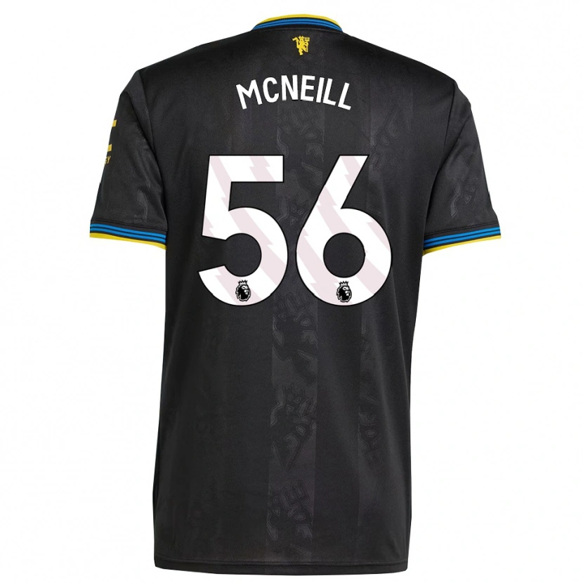 Danxen Hombre Camiseta Charlie Mcneill #56 Negro Amarillo Azul Equipación Tercera 2025/26 La Camisa