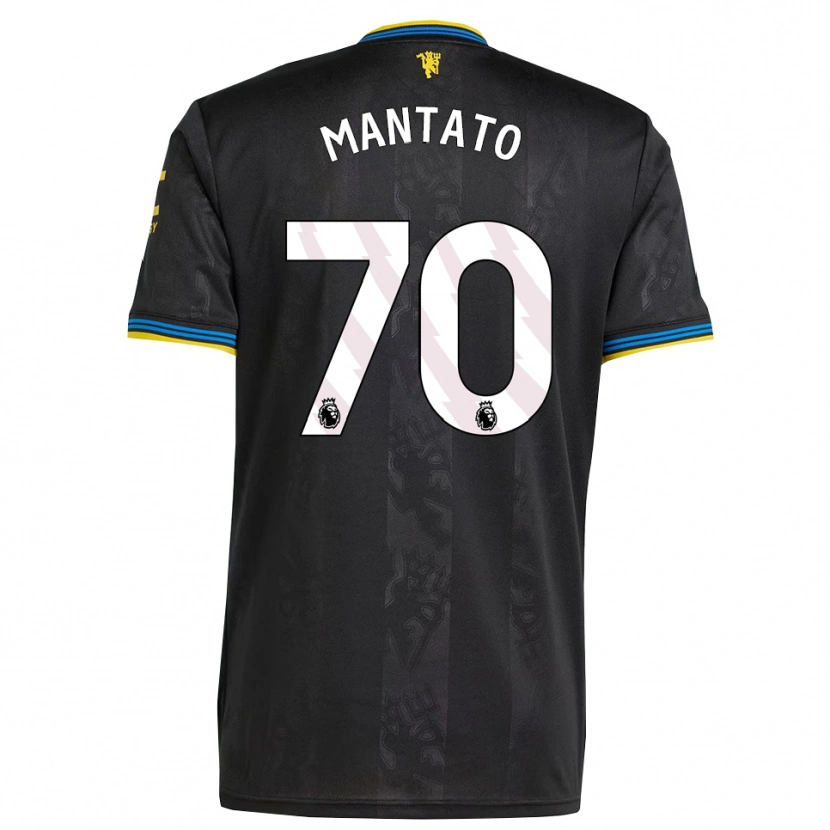 Danxen Hombre Camiseta Bendito Mantato #70 Negro Amarillo Azul Equipación Tercera 2025/26 La Camisa
