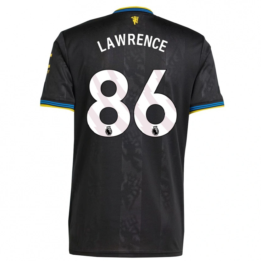 Danxen Hombre Camiseta Marcus Lawrence #86 Negro Amarillo Azul Equipación Tercera 2025/26 La Camisa