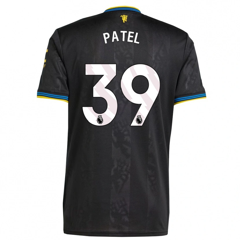 Danxen Hombre Camiseta Safia Middleton-Patel #39 Negro Amarillo Azul Equipación Tercera 2025/26 La Camisa