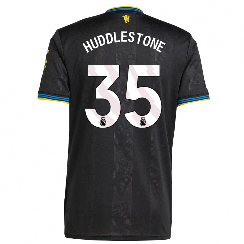 Danxen Hombre Camiseta Tom Huddlestone #35 Negro Amarillo Azul Equipación Tercera 2025/26 La Camisa