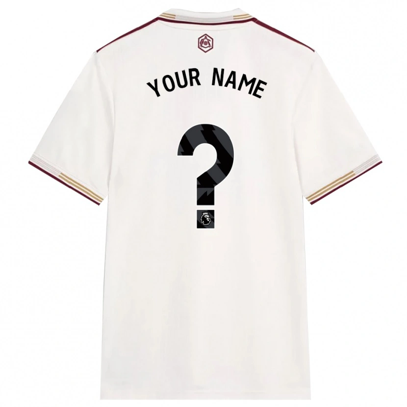 Danxen Hombre Camiseta Su Nombre #0 Blanco Roto Borgoña Equipación Tercera 2025/26 La Camisa