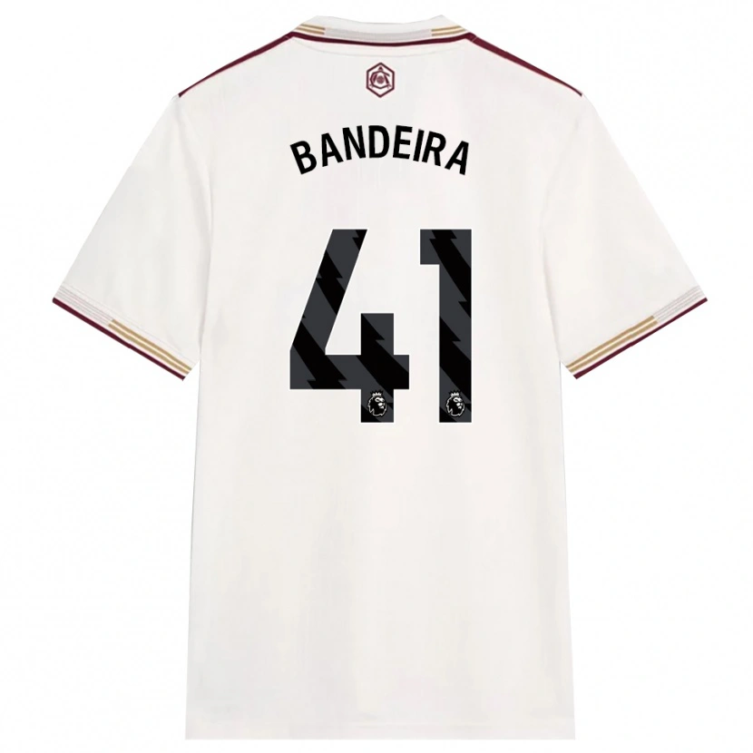 Danxen Hombre Camiseta Mauro Bandeira #41 Blanco Roto Borgoña Equipación Tercera 2025/26 La Camisa