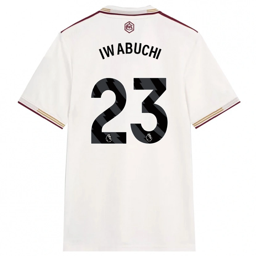 Danxen Hombre Camiseta Mana Iwabuchi #23 Blanco Roto Borgoña Equipación Tercera 2025/26 La Camisa