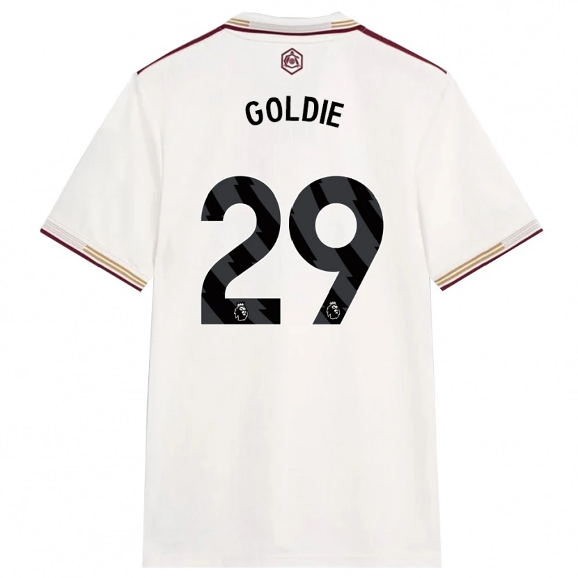 Danxen Hombre Camiseta Teyah Goldie #29 Blanco Roto Borgoña Equipación Tercera 2025/26 La Camisa