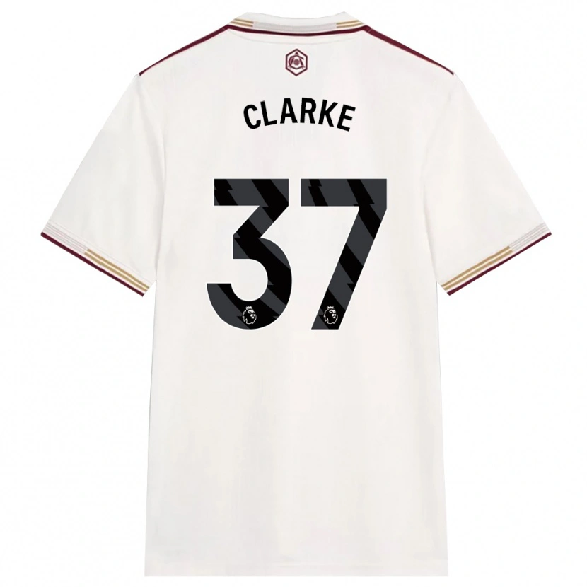 Danxen Hombre Camiseta Brayden Clarke #37 Blanco Roto Borgoña Equipación Tercera 2025/26 La Camisa