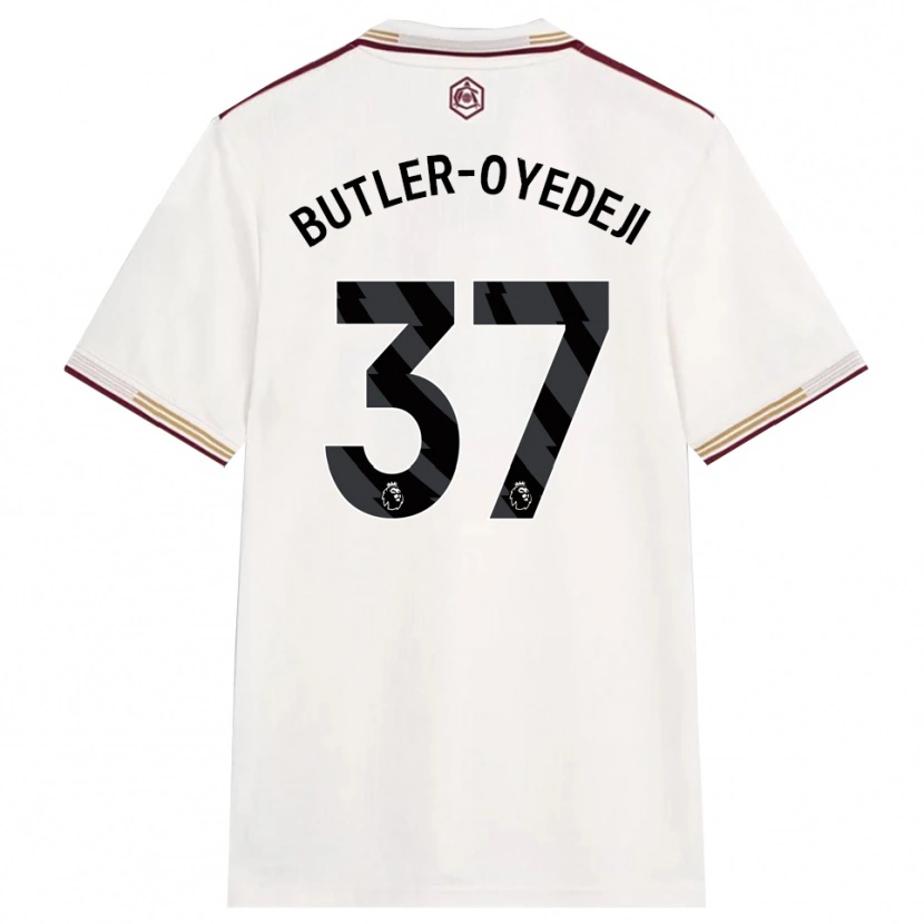 Danxen Hombre Camiseta Nathan Butler-Oyedeji #37 Blanco Roto Borgoña Equipación Tercera 2025/26 La Camisa