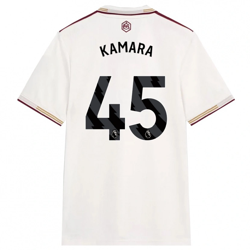 Danxen Hombre Camiseta Osman Kamara #45 Blanco Roto Borgoña Equipación Tercera 2025/26 La Camisa