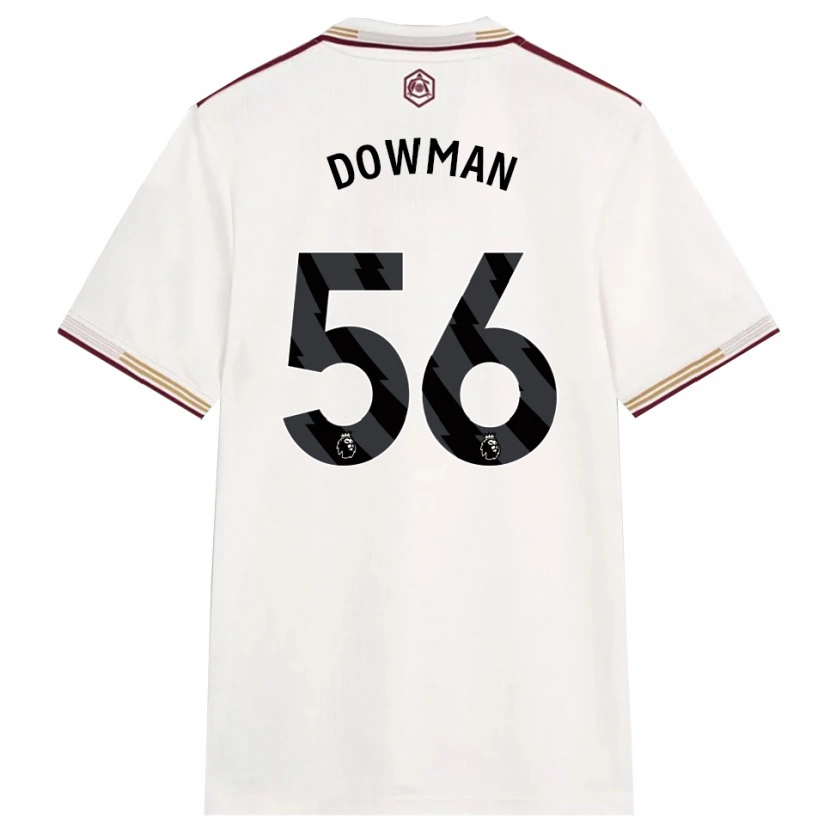 Danxen Hombre Camiseta Max Dowman #56 Blanco Roto Borgoña Equipación Tercera 2025/26 La Camisa