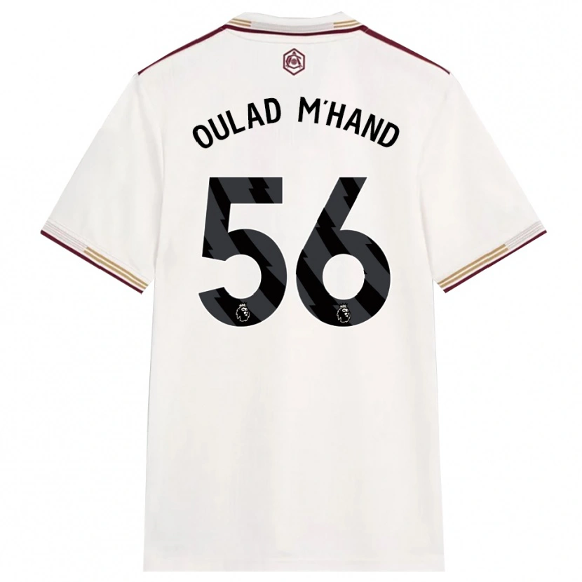 Danxen Hombre Camiseta Salah-Eddine Oulad M'hand #56 Blanco Roto Borgoña Equipación Tercera 2025/26 La Camisa