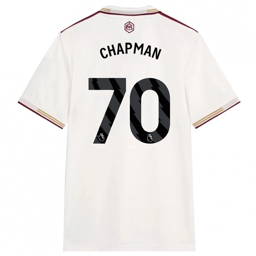 Danxen Hombre Camiseta Samuel Chapman #70 Blanco Roto Borgoña Equipación Tercera 2025/26 La Camisa