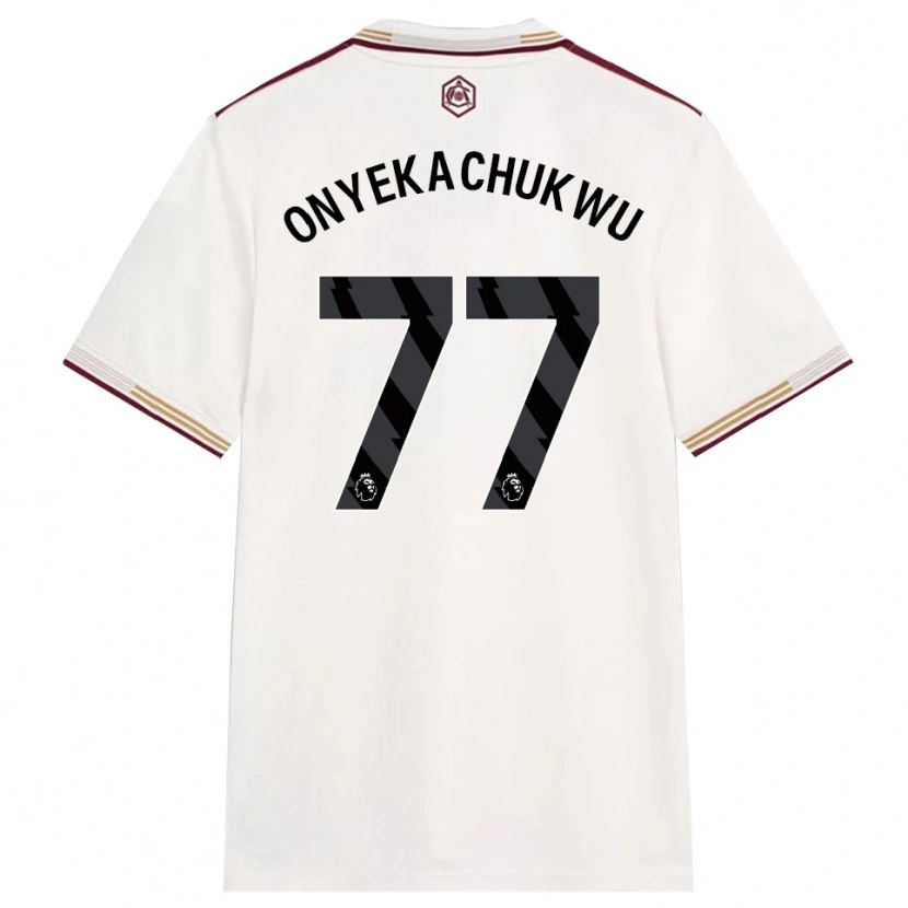 Danxen Hombre Camiseta Samuel Onyekachukwu #77 Blanco Roto Borgoña Equipación Tercera 2025/26 La Camisa